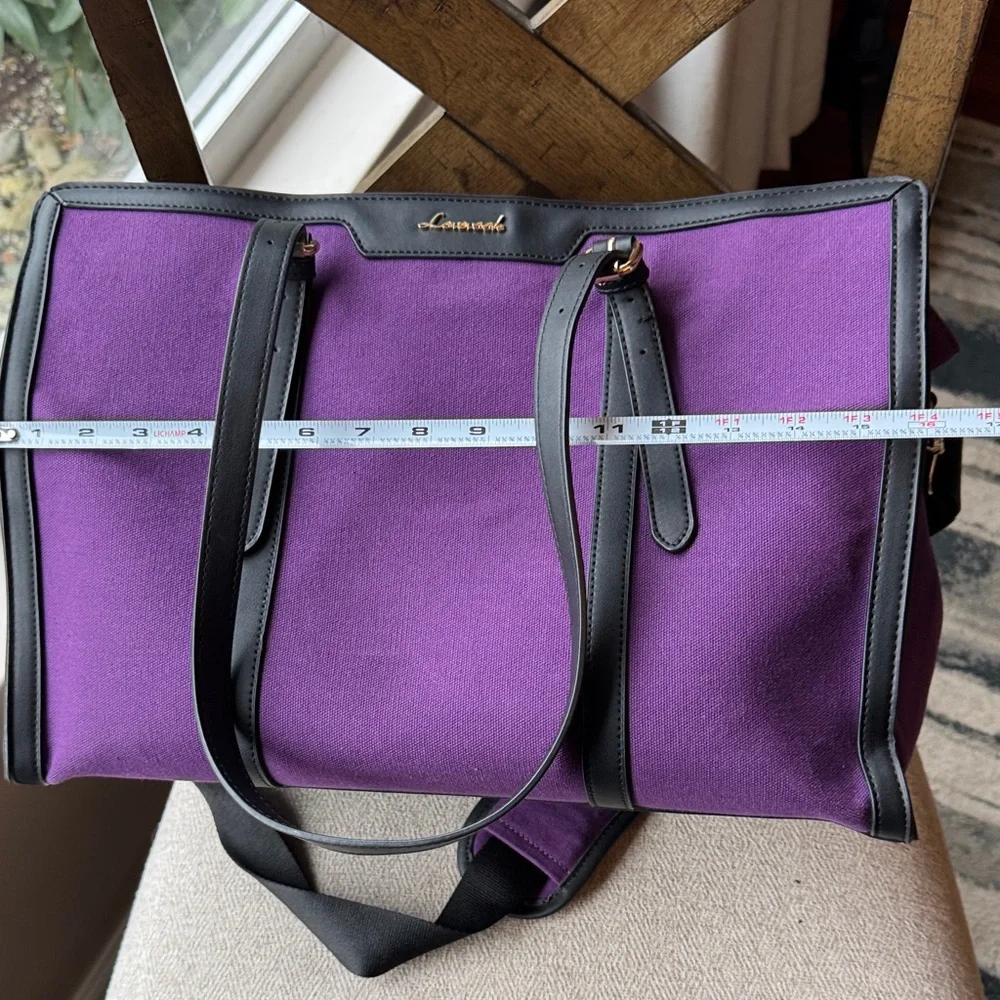 Purple and Black Laptop Bag